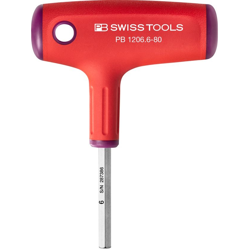 PB Swiss Tools 1206.6-80 Schraubendreher mit T-Griff, Inbus 6 mm