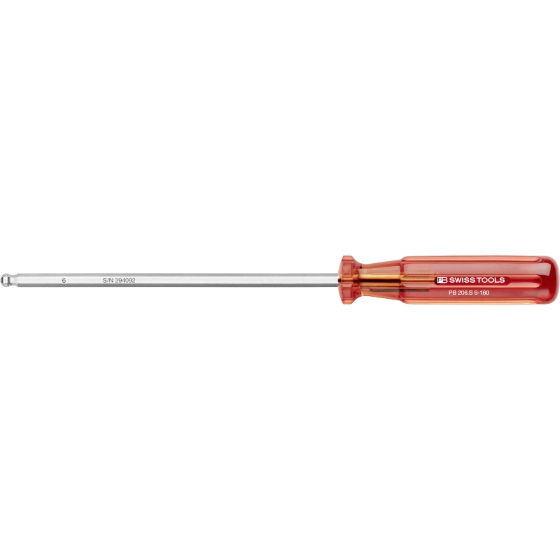 PB Swiss Tools 206.S 6-160 Classic Schraubendreher, Inbus mit Kugelkopf 6 mm