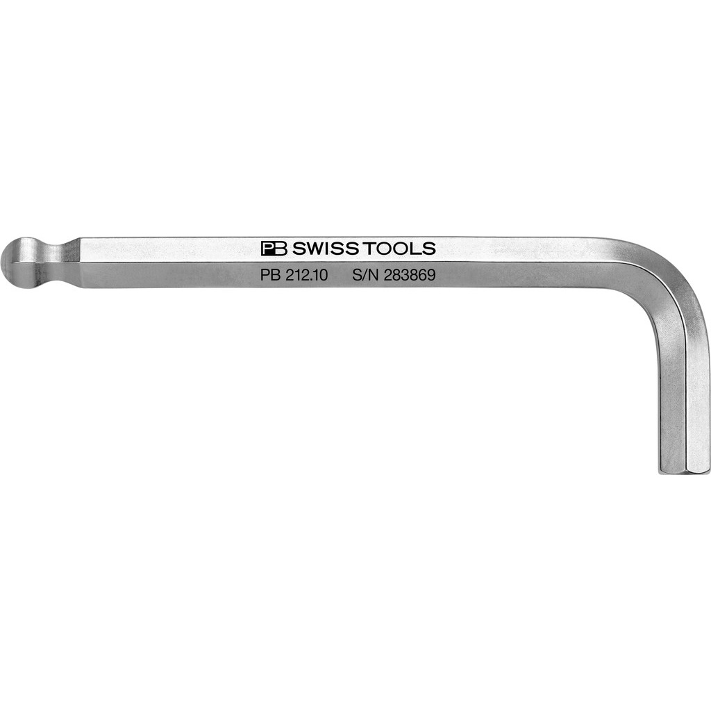 PB Swiss Tools 212.10 Winkelschlssel, Inbus mit Kugelkopf 10 mm