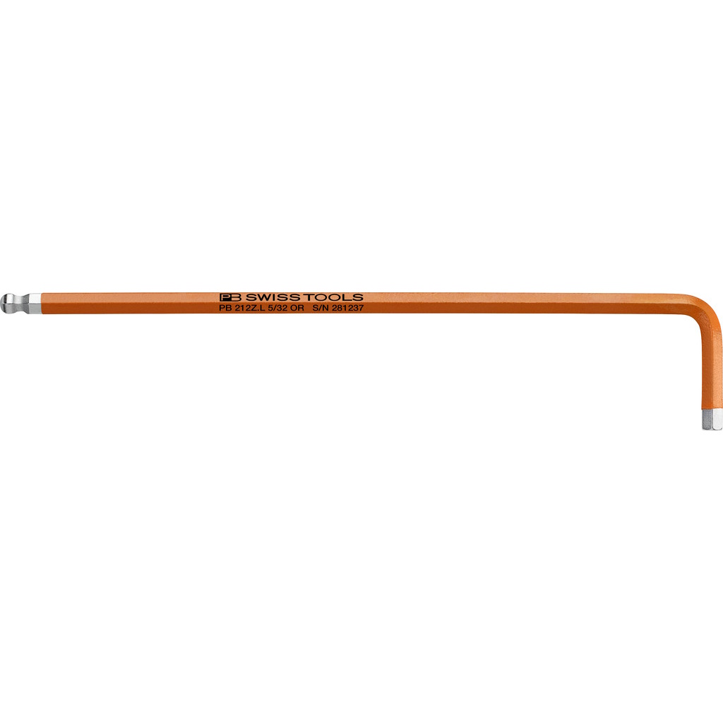 PB Swiss Tools 212Z.L 5/32 OR Winkelschlssel lang mit Kugelkopf, 5/32", orange