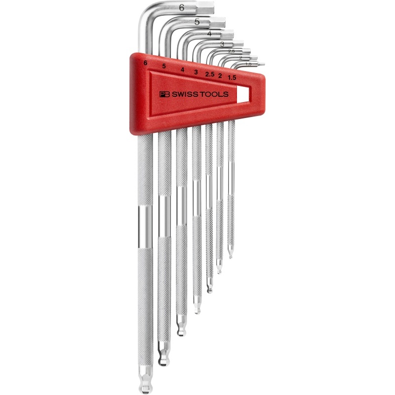 PB Swiss Tools 3212.LH-6 Kugelkopfschraubenzieher-Satz, gekordelt, 1,5 - 6 mm