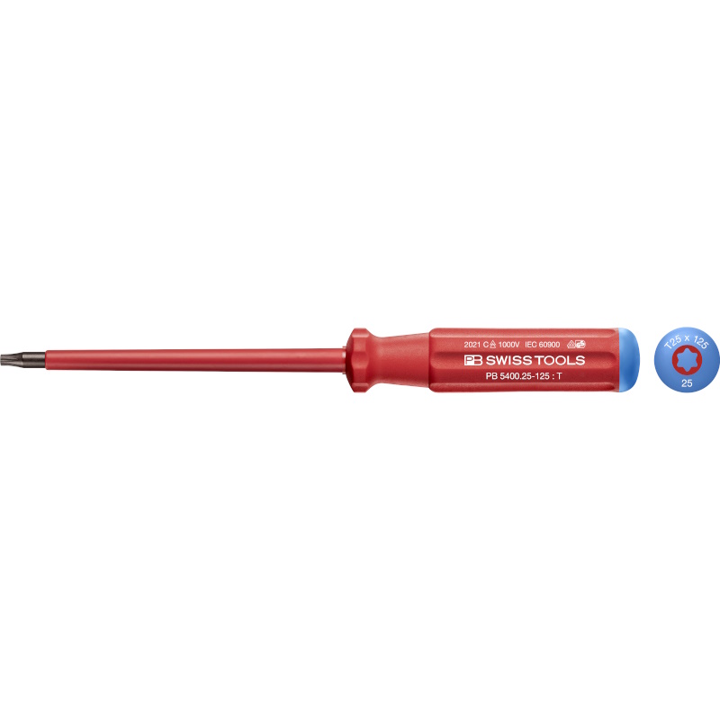 PB Swiss Tools 5400.25-125 Classic VDE Schraubendreher Torx gre T25