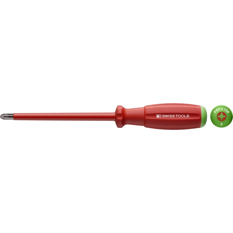 PB Swiss Tools 58192.3-150 SwissGrip VDE Schraubenzieher, Pozidriv, gre PZ3