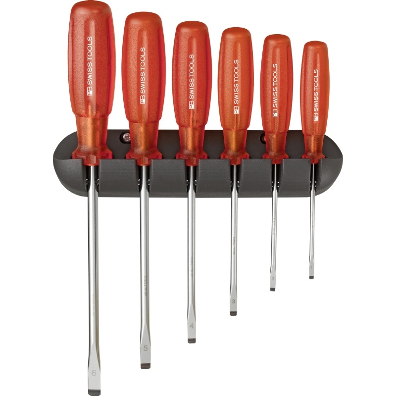 PB Swiss Tools 6240 Multicraft Schraubendrehersatz, Schlitz, 7-teilig