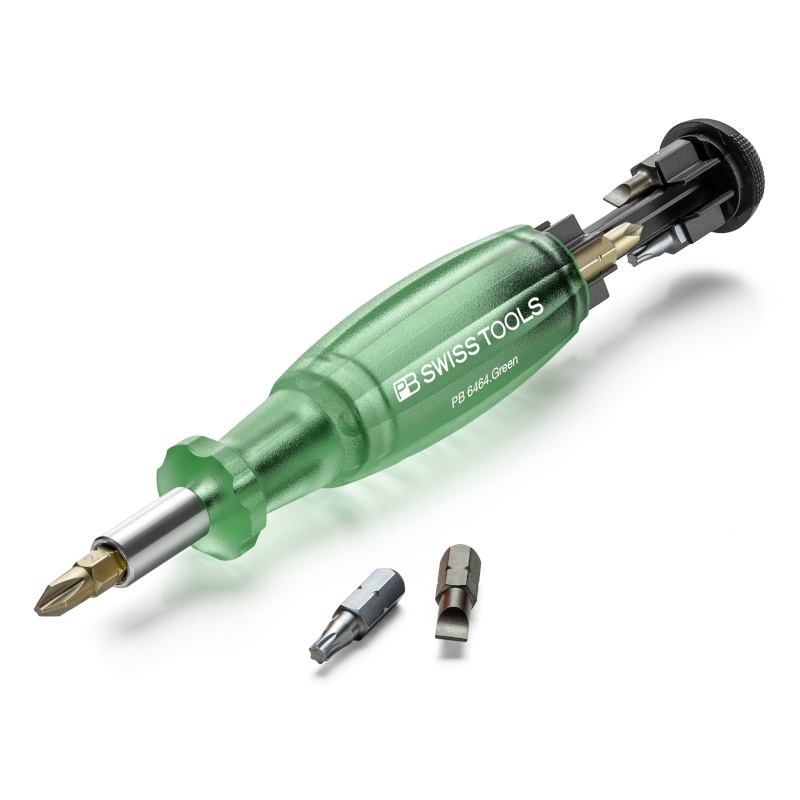 PB Swiss Tools 6464.Green Insider, Bithalter mit 8 Bits im Griff, grn