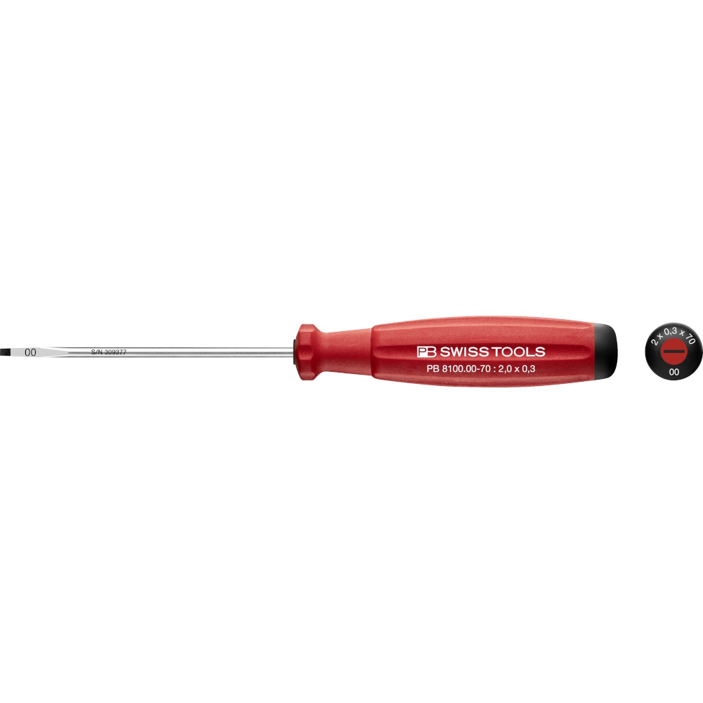 PB Swiss Tools 8100.00-70 SwissGrip Schlitzschraubendreher gre 00