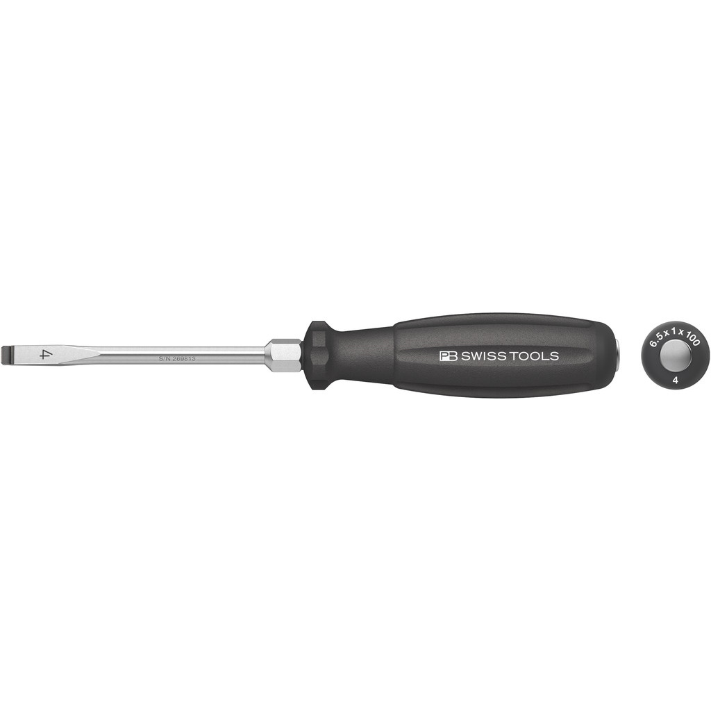 PB Swiss Tools 8102.DN 4-100 SwissGrip Schlitzschraubendreher mit Schlagkappe, gre 4