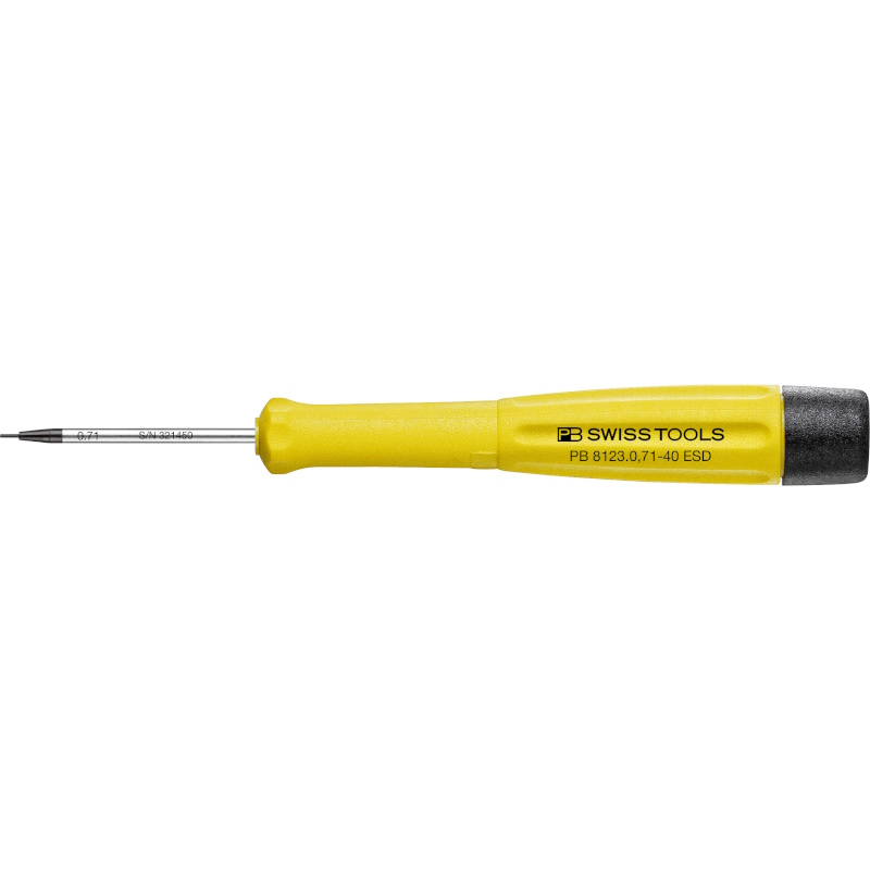 PB Swiss Tools 8123.0,71-40 ESD Elektronik-Schraubendreher, ESD, Inbus, 0,71 mm