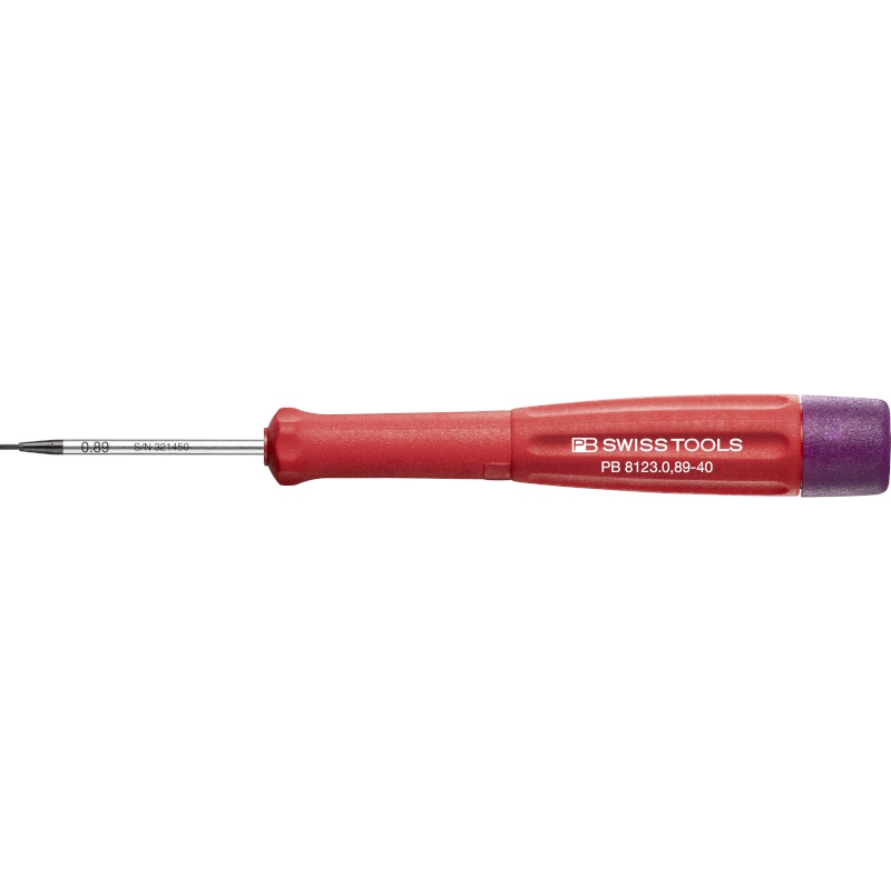 PB Swiss Tools 8123.0,89-40 Elektronik-Schraubendreher, Inbus, 0,89 mm