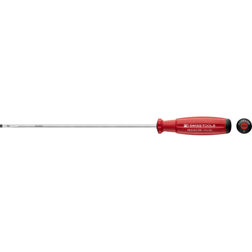 PB Swiss Tools 8140.2-200 SwissGrip Schlitzschraubendreher gre 2, extra lang