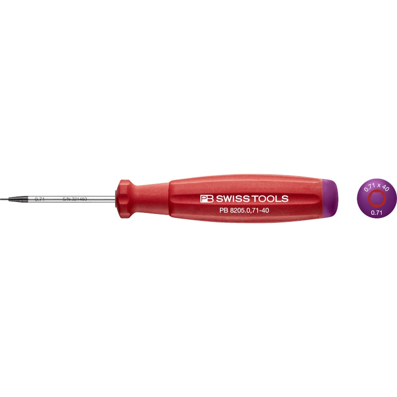 PB Swiss Tools 8205.0,71-40 SwissGrip Schraubendreher Inbus 0,71 mm