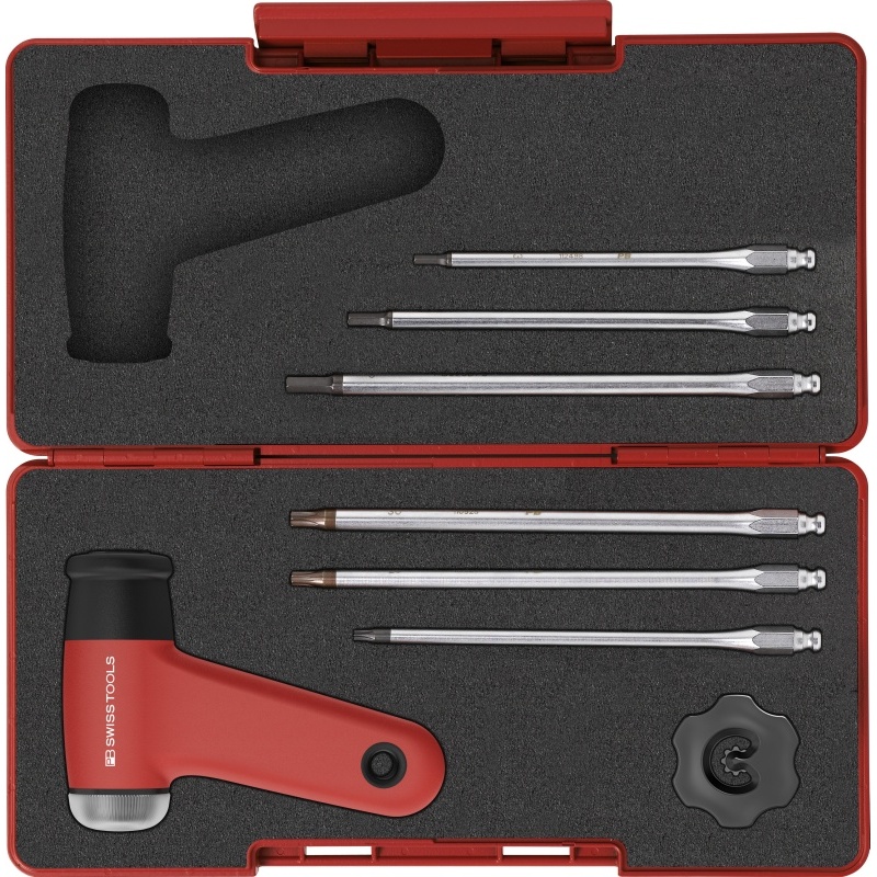 PB Swiss Tools 8326.Set A1 MecaTorque Pistolengriff Satz mit Wechselklingen, 3,2 - 16 Nm