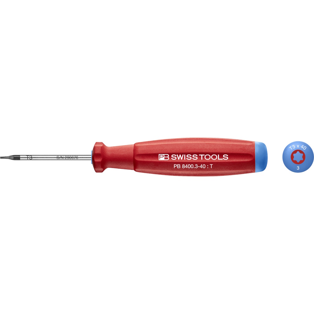 PB Swiss Tools 8400.3-40 SwissGrip Schraubendreher Torx gre T3