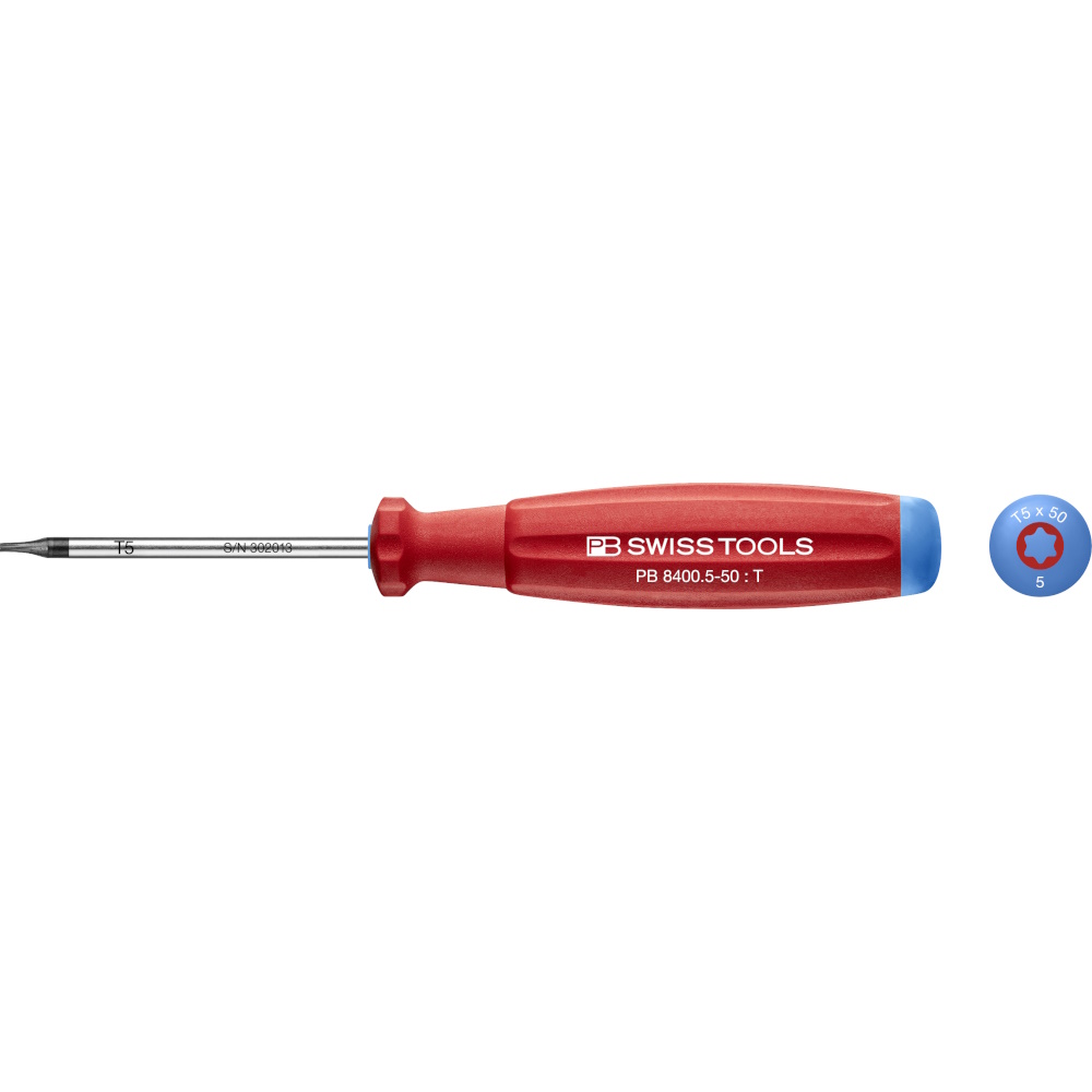 PB Swiss Tools 8400.5-50 SwissGrip Schraubendreher Torx gre T5