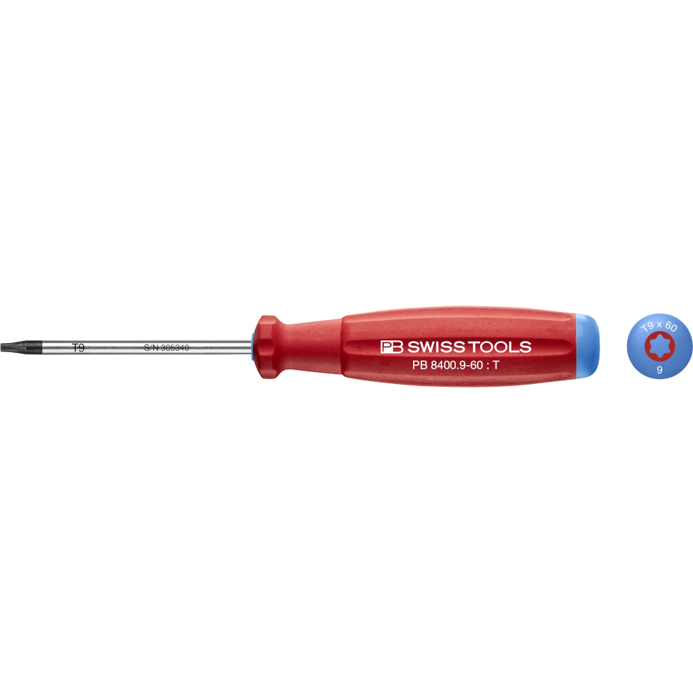 PB Swiss Tools 8400.9-60 SwissGrip Schraubendreher Torx gre T9