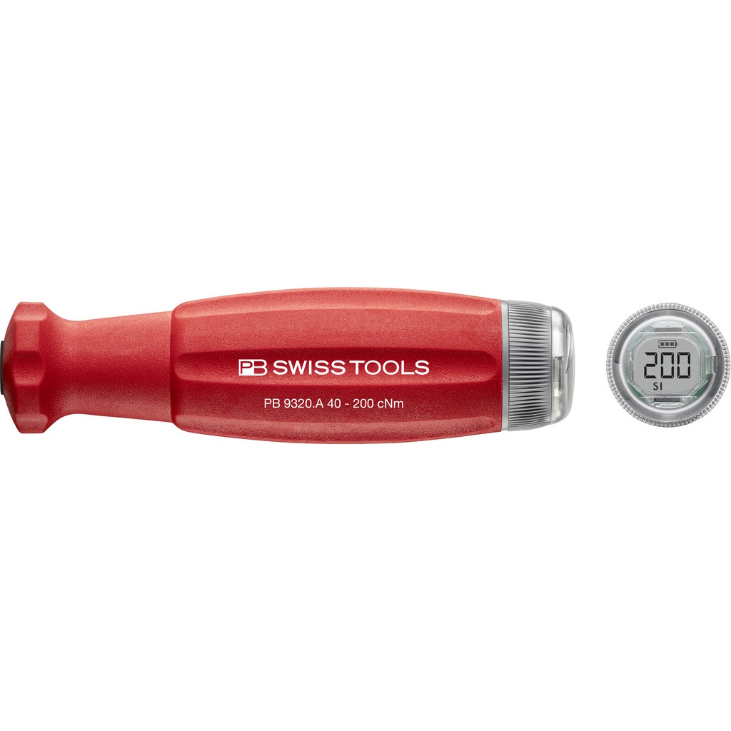 PB Swiss Tools 9320.A 40-200 CBB DigiTorque V02, Drehmomentgriff fr PB 215 Klingen, 0,4-2,0 Nm