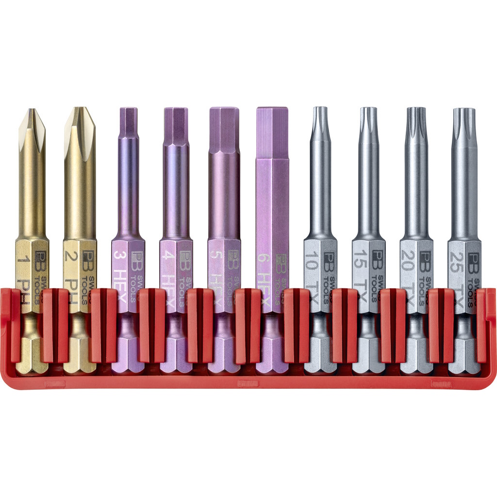 PB Swiss Tools E6.700 CN 10 PrecisionBits E6, in BitBlock, PH/Inbus/TX