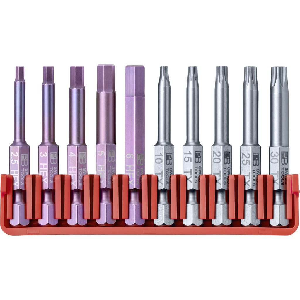 PB Swiss Tools E6.704 CN 10 PrecisionBits E6, in BitBlock, Inbus/TX