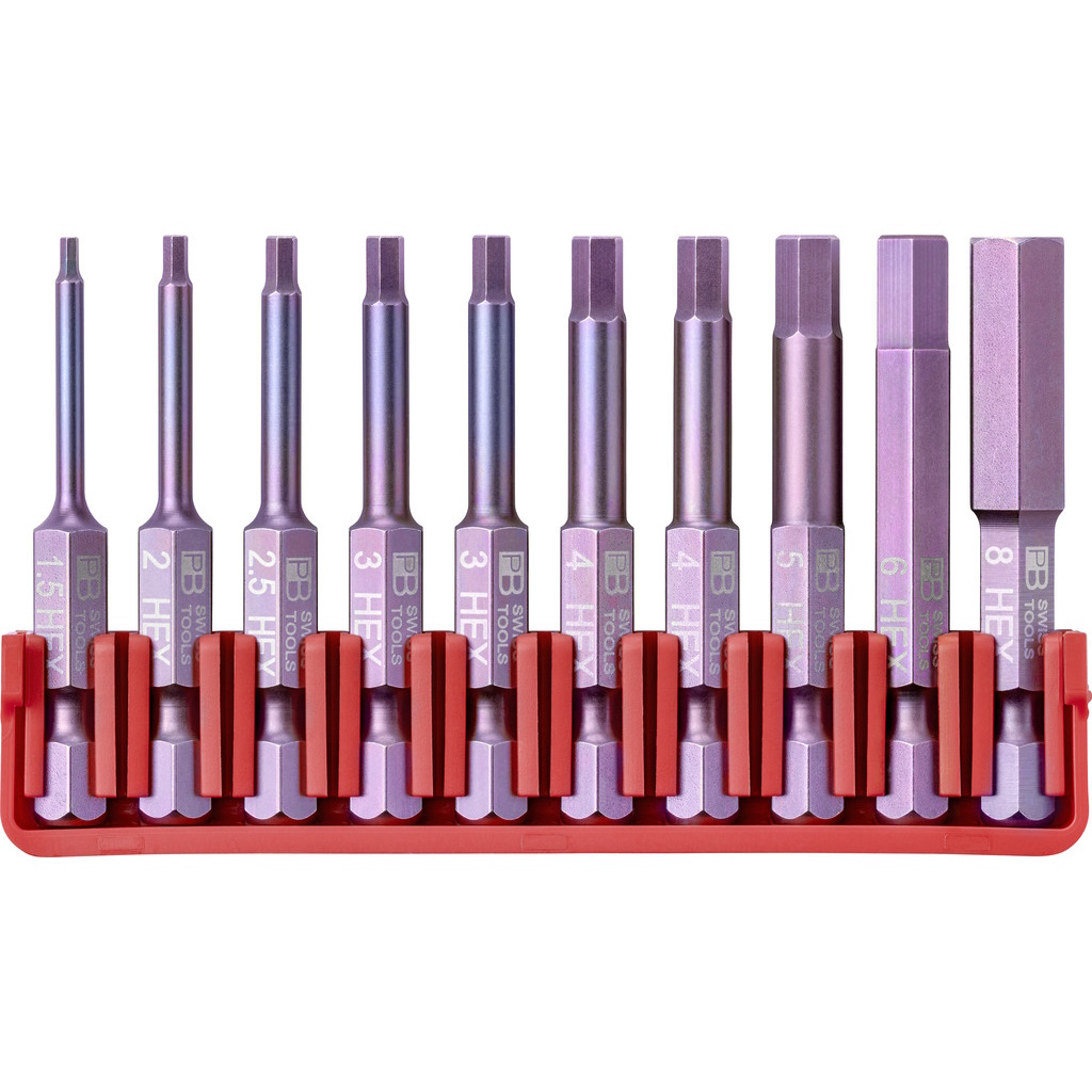 PB Swiss Tools E6.713 CN 10 PrecisionBits E6, in BitBlock, Inbus