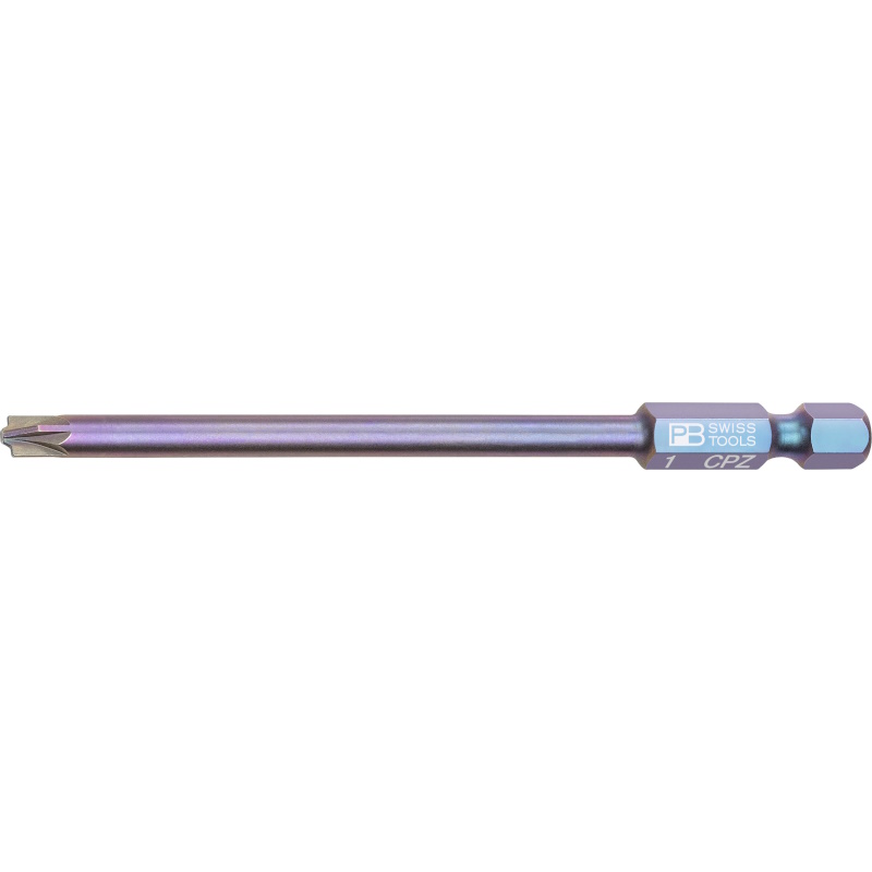 PB Swiss Tools E6L.180/1 PrecisionBit PlusMinus (Schlitz/Pozidriv), 95 mm lang, gre 1