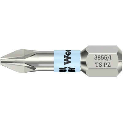 Wera 3855/1 TS PZ1x25 Bit Reihe 1 Pozidriv Torsion Edelstahl PZ1 x 25 mm